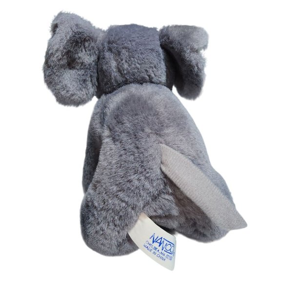 Vintage Nanco Elephant Plush Stuffed Animal 7 Inch Fuzzy Stands Up Cute - Picture 2 of 6